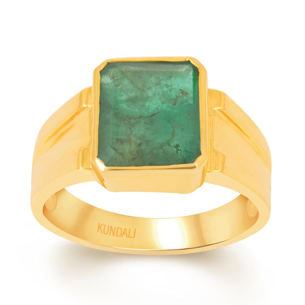 Roman Emerald (Panna) gold ring – Kundaligems.com