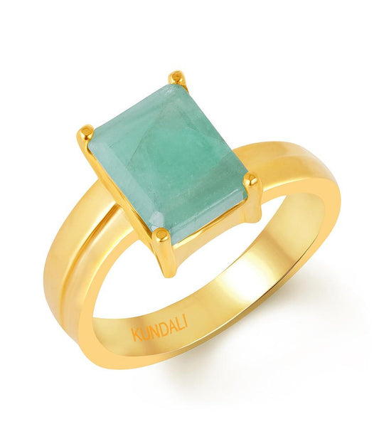 Edgy Emerald (Panna) gold ring 1
