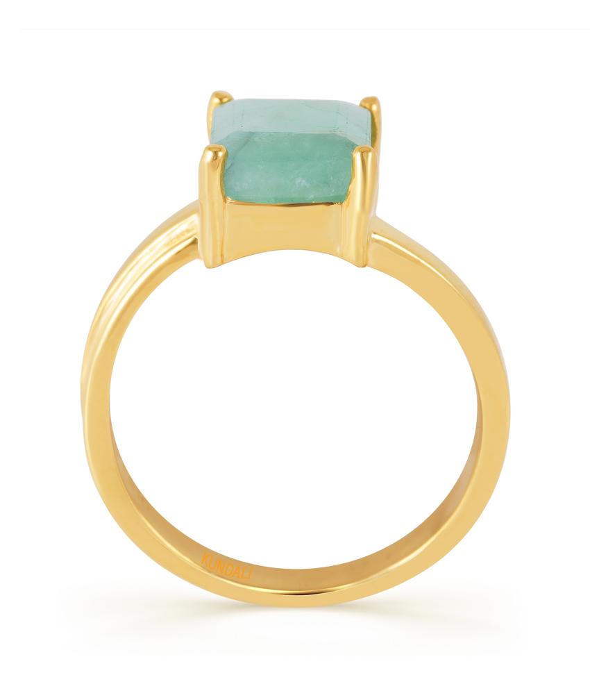 Edgy Emerald (Panna) gold ring 3
