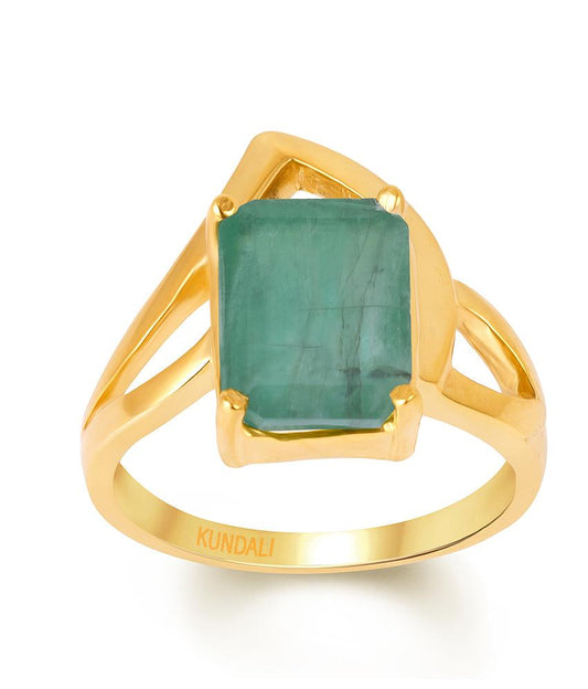 Inara Emerald (Panna) gold ring 2
