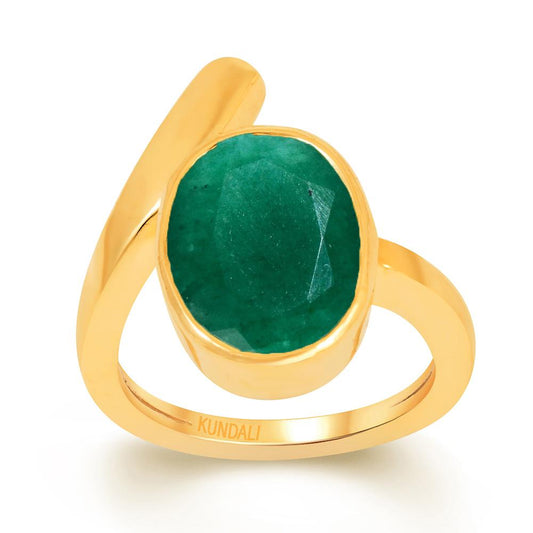 Soul Emerald (Panna) gold ring 2
 