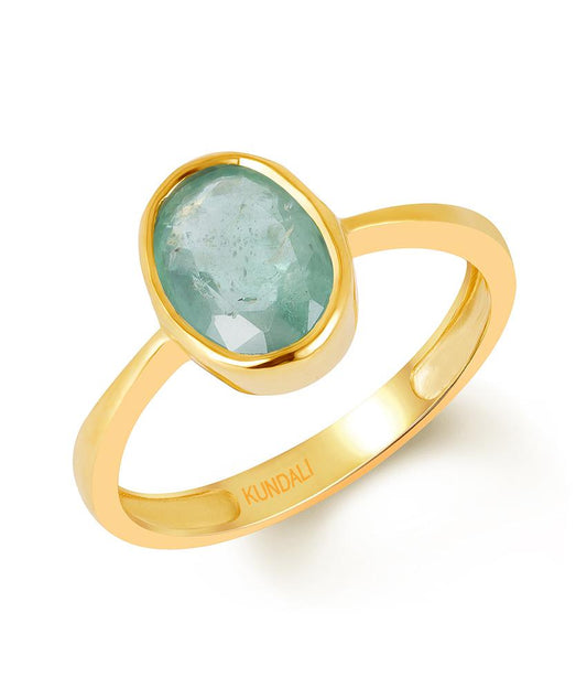 Elysa Emerald (Panna) gold ring 1
