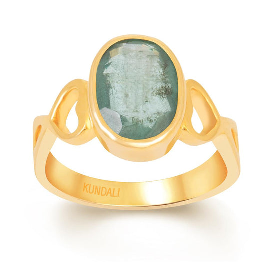 Heart Emerald (Panna) gold ring 2
