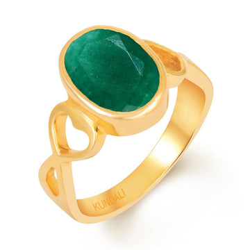 Heart Emerald (Panna) gold ring 1
 