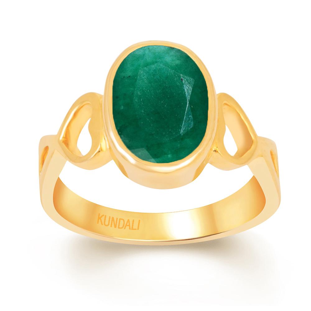 Heart Emerald (Panna) gold ring 2
