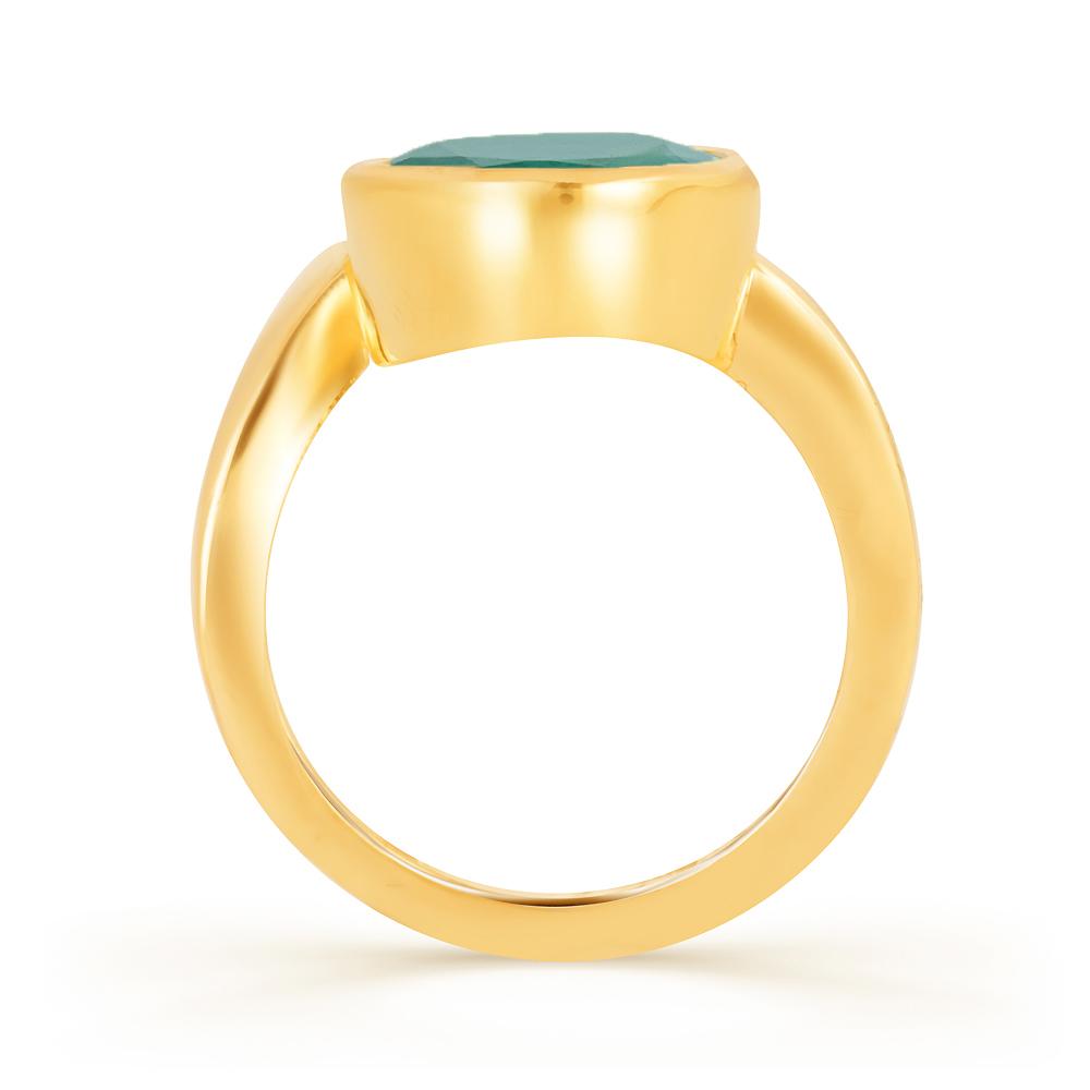 Heart Emerald (Panna) gold ring 3
