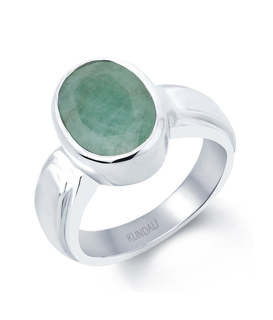 Timeless Emerald (Panna) silver ring 1