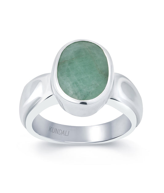 Timeless Emerald (Panna) silver ring 2