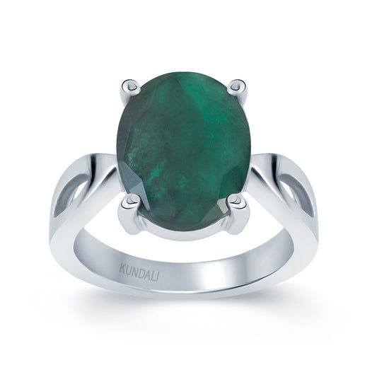 Grace Emerald (Panna) silver ring 2