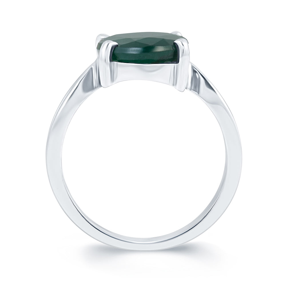 Grace Emerald (Panna) silver ring 3