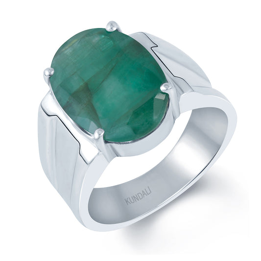 Roman Emerald (Panna) silver ring 1