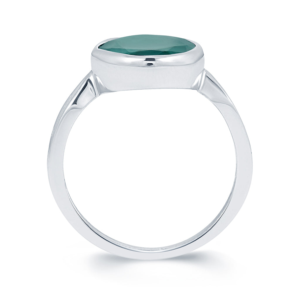 Classic Emerald (Panna) silver ring 3