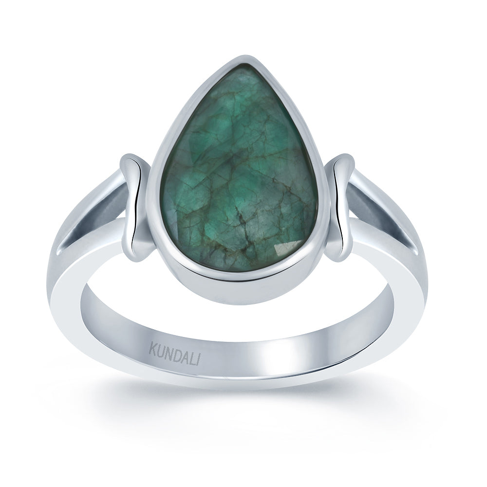 Affinity Emerald (Panna) silver ring 2