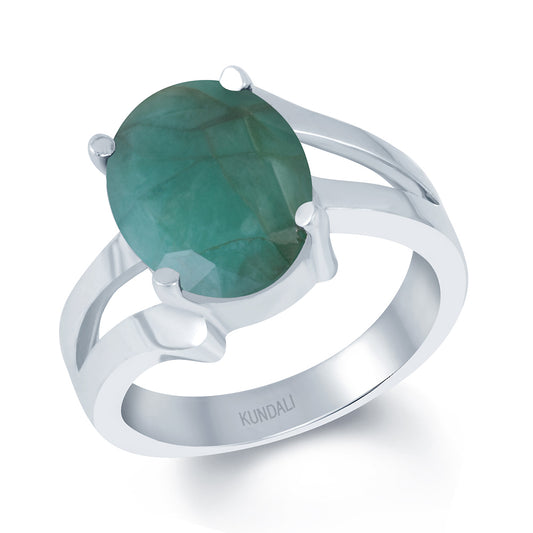 Elegant Emerald (Panna) silver ring 1