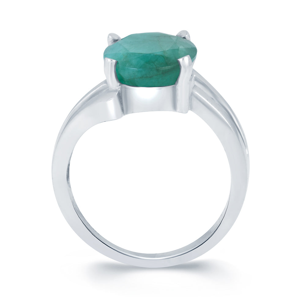 Elegant Emerald (Panna) silver ring 3