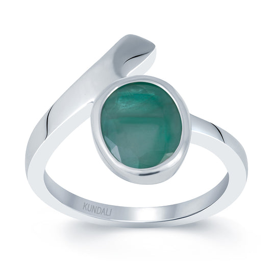 Soul Emerald (Panna) silver ring 2