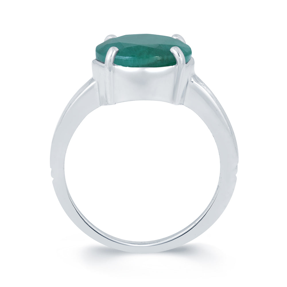 Essential Emerald (Panna) silver ring3