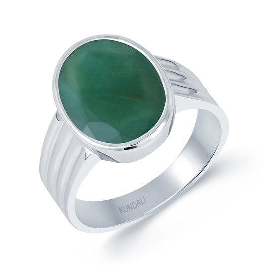 Stellar Emerald (Panna) silver ring 1