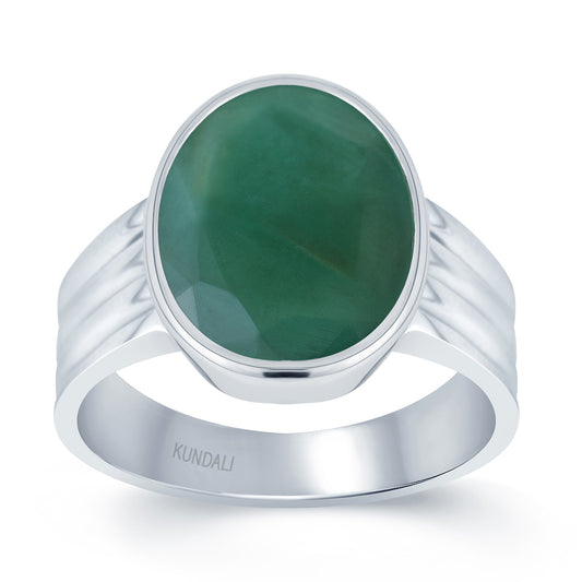 Stellar Emerald (Panna) silver ring 2