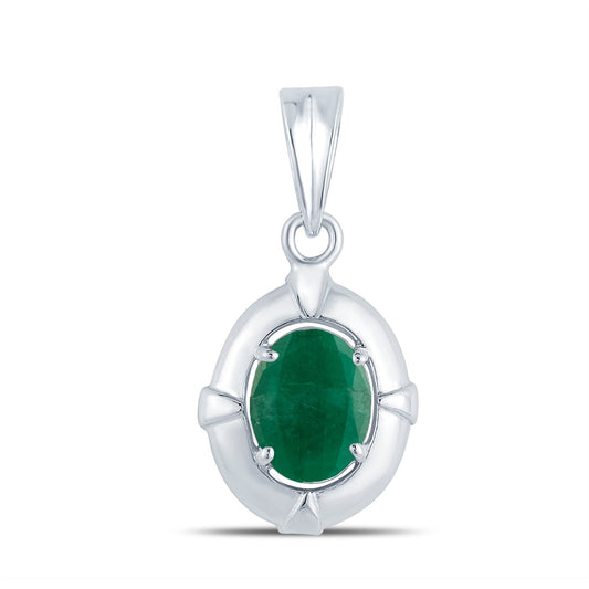 Passion Emerald (Panna) silver pendant 1
