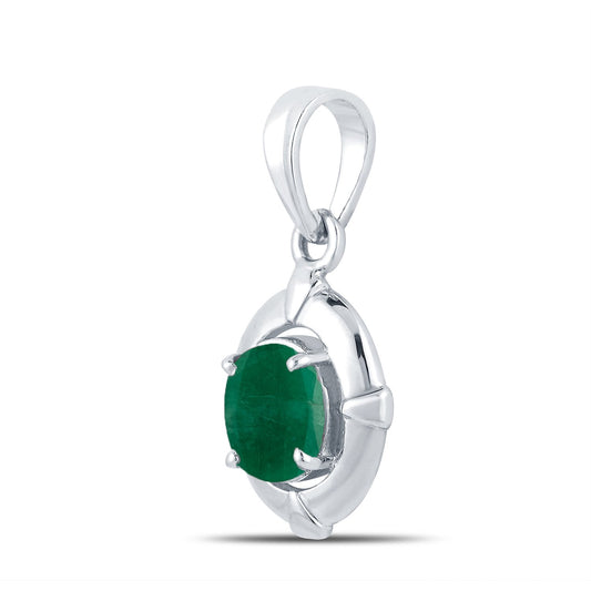 Passion Emerald (Panna) silver pendant 2
