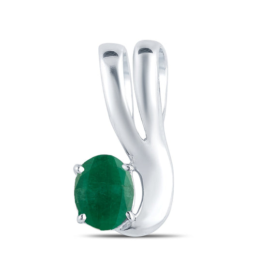 Ivy Emerald (Panna) silver pendant 1
