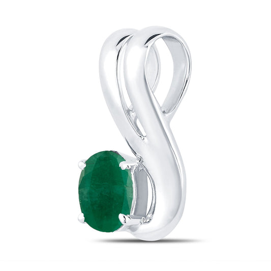 Ivy Emerald (Panna) silver pendant 2
