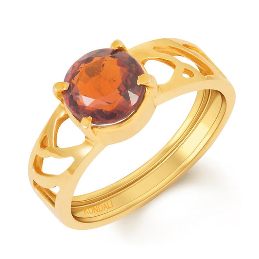 Novel Garnet (Gomed) gold ring 1
