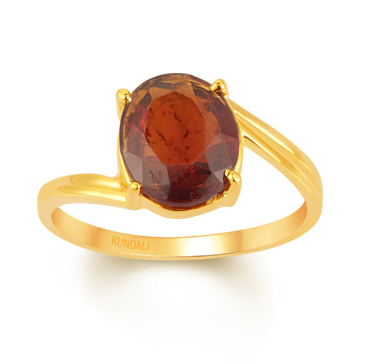 Ehsaas Garnet (Gomed) gold ring 2