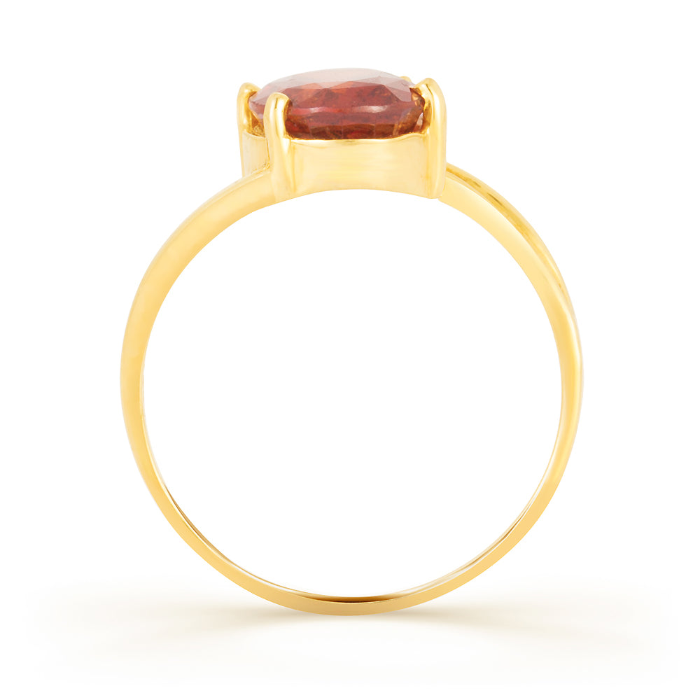 Ehsaas Garnet (Gomed) gold ring 3