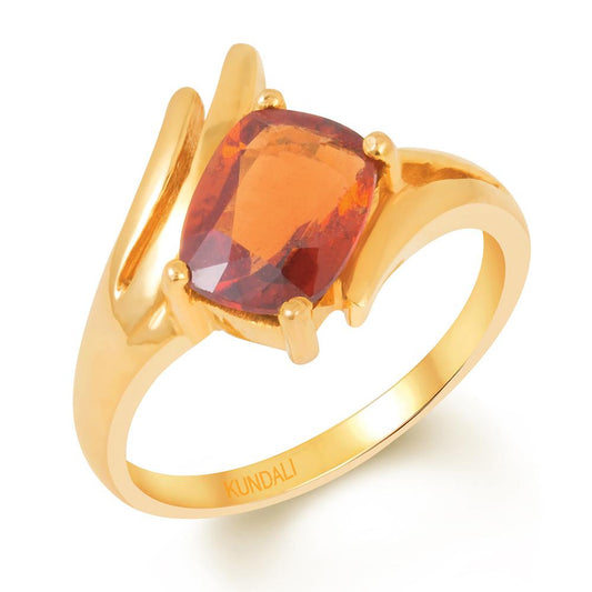 Noble Garnet (Gomed) gold ring 1
