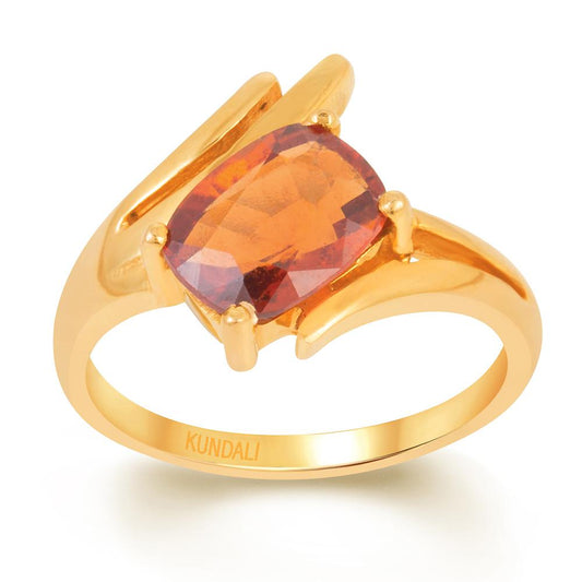 Noble Garnet (Gomed) gold ring 2
