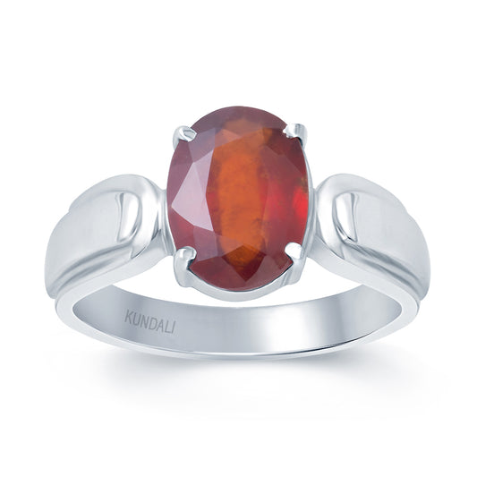 Timeless Garnet (Gomed) silver ring 2