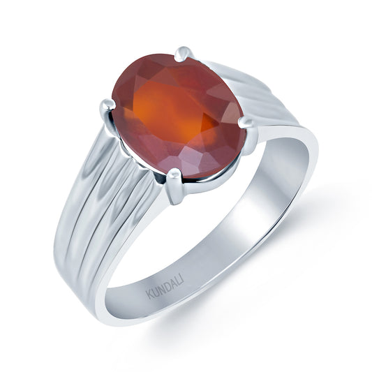 Stellar Garnet (Gomed) silver ring 1