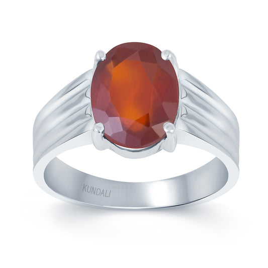 Stellar Garnet (Gomed) silver ring 2