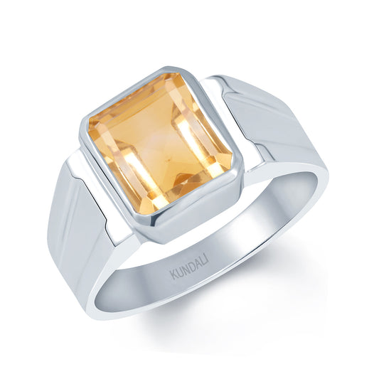 Roman Golden Topaz (Sunela) silver ring 1