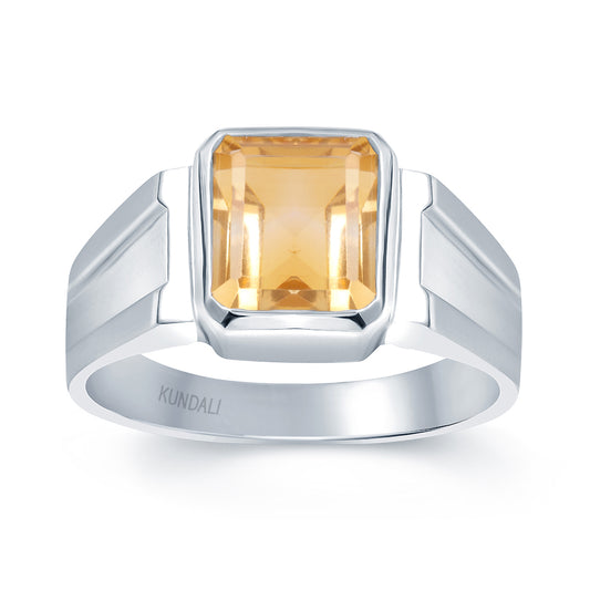 Roman Golden Topaz (Sunela) silver ring 2