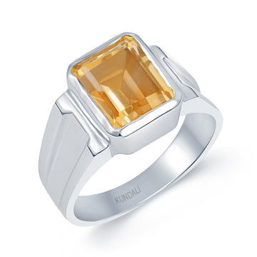 Roman Golden Topaz (Sunela) silver ring 1