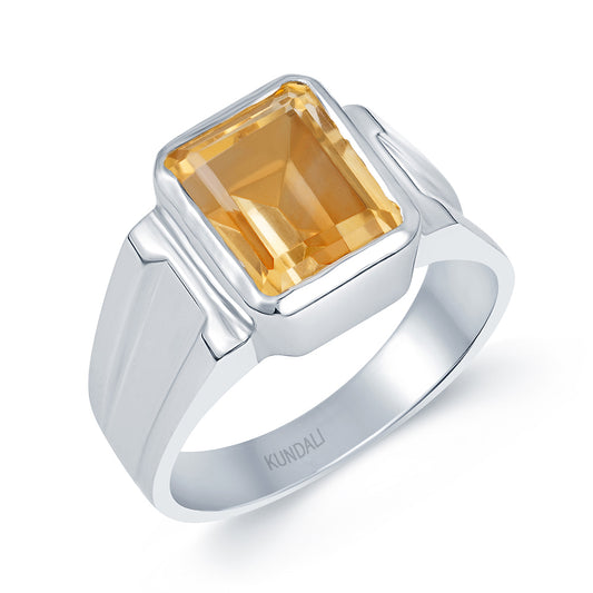 Roman Golden Topaz (Sunela) silver ring 1