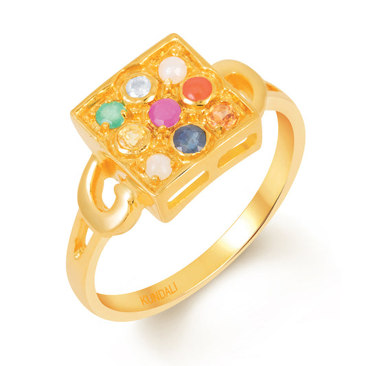 Navratna gold ring for Women 1