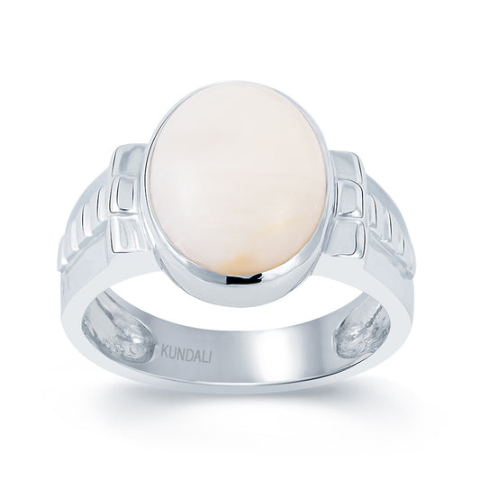 Luxe Opal silver ring 2