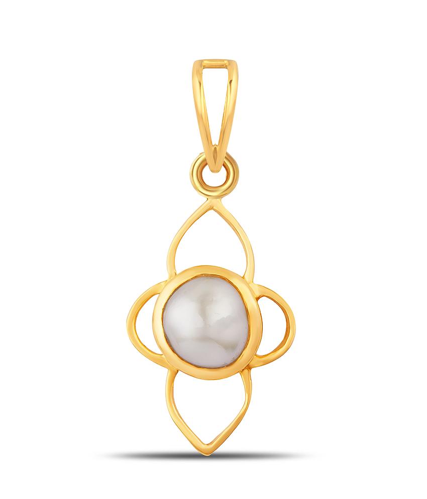 Lily Pearl (Moti) gold pendant 1

