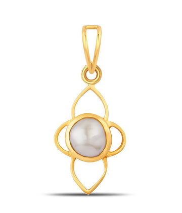 Lily Pearl (Moti) gold pendant 1

