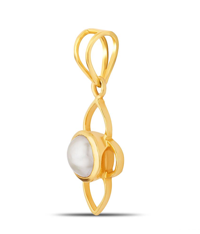 Lily Pearl (Moti) gold pendant 2

