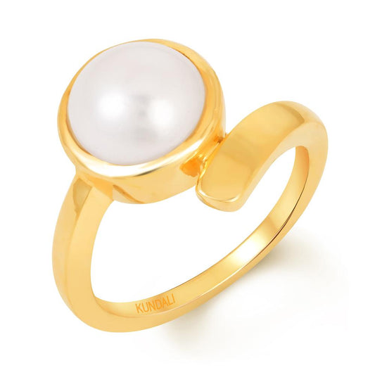 Soul Pearl (Moti) gold ring 1
