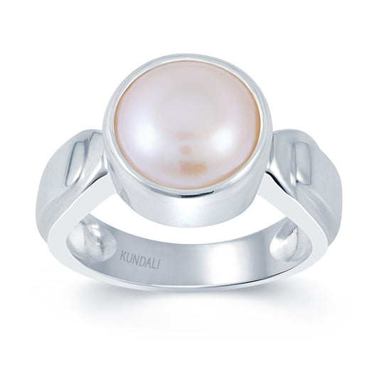 Timeless Pearl (Moti) Silver  Ring 2