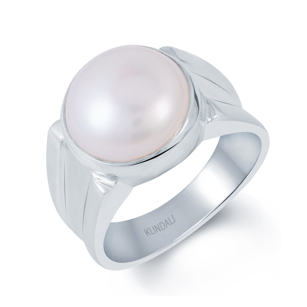 Roman Pearl (Moti) silver ring 1