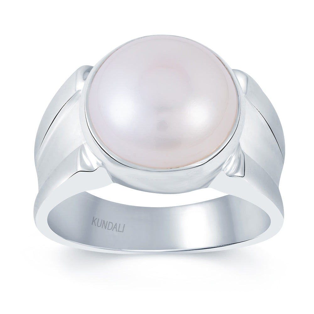 Roman Pearl (Moti) silver ring 2