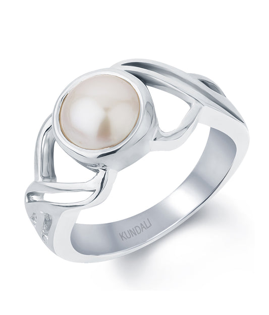 Glory Pearl (Moti) silver ring 1