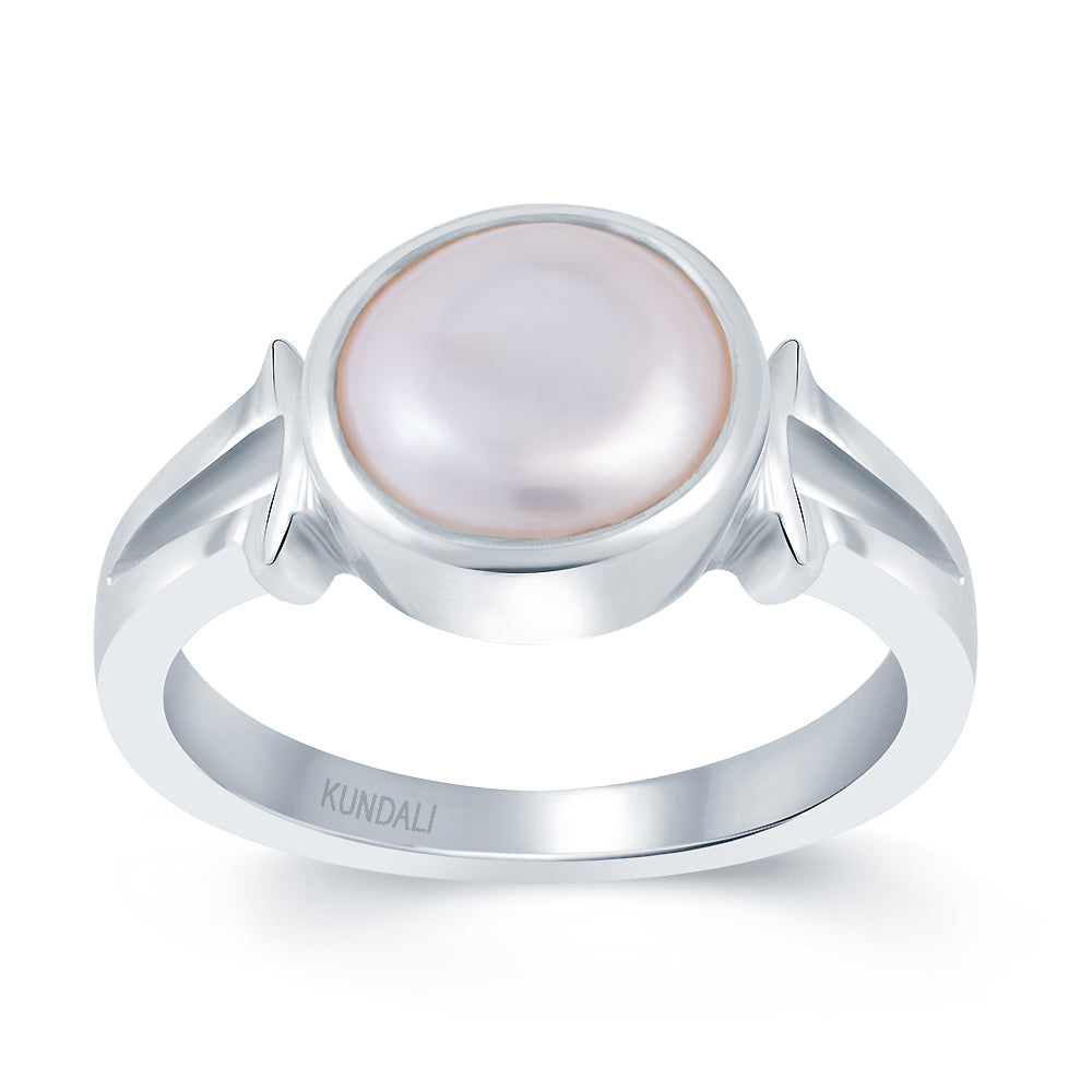 Affinity Pearl (Moti) silver ring 2